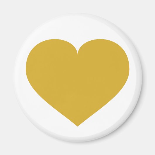 Aimant Coeur en or solide (Devant)