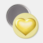 Aimant Coeur en verre or (Recto/Verso)