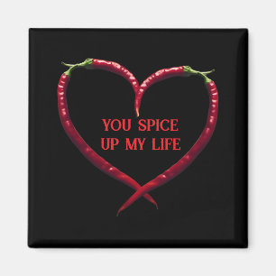 Aimant Coeur épicé de poivre chili