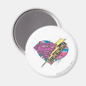 Aimant Coeur et boulon supergirl (Recto/Verso)