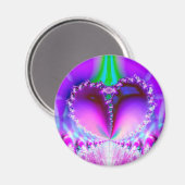 Aimant Coeur fractal (Recto/Verso)