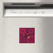 Aimant Cœur gonflé rouge rubis (In Situ (Lave-vaisselle))