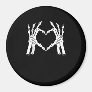Aimant Coeur - Halloween Squelette main