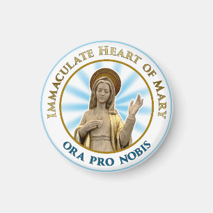 Aimant Coeur immaculé de Mary Ora Pro Nobis