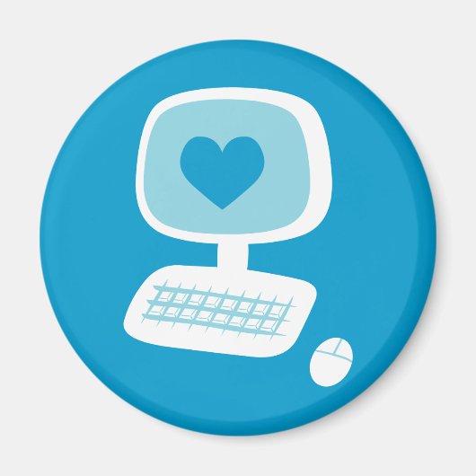 Aimant Coeur informatique (Devant)