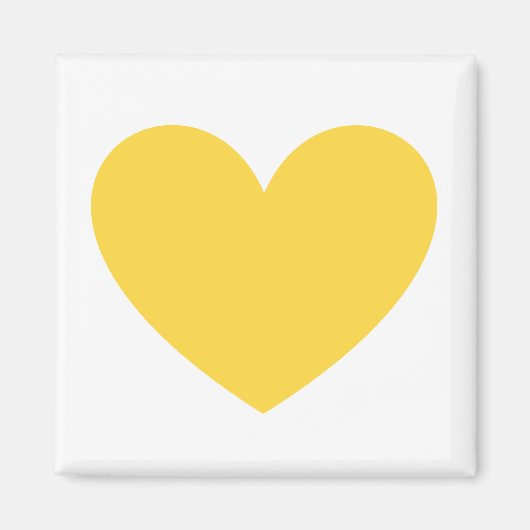Aimant Coeur jaune (Devant)