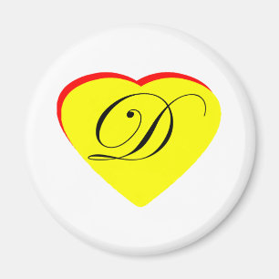Aimant Coeur Jaune Rouge D Faire-part de mariage Le MUSÉE