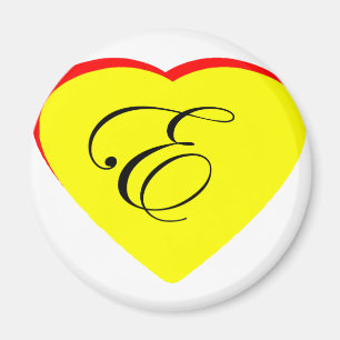 Aimant Coeur Jaune Rouge E Faire-part de mariage Le MUSÉE
