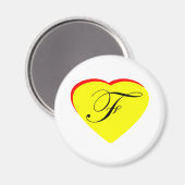 Aimant Coeur Jaune Rouge F Faire-part de mariage Le MUSÉE (Recto/Verso)