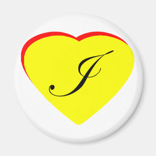 Aimant Coeur Jaune Rouge I Faire-part de mariage Le MUSÉE