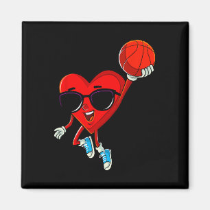 Aimant Coeur Jouer Basketball Cute Valentines Jour Sport
