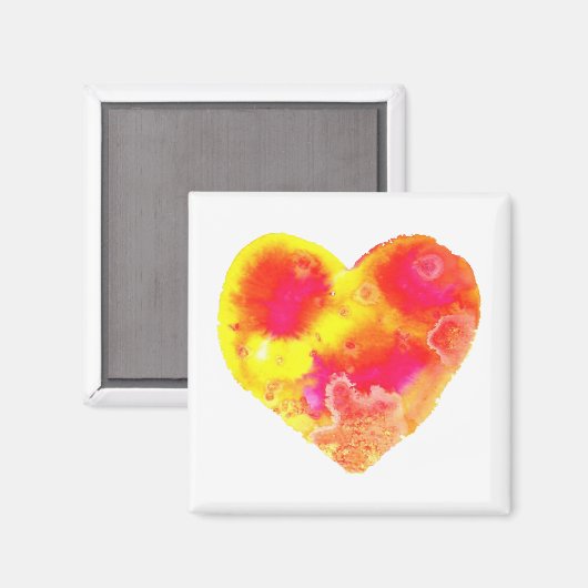 Aimant Coeur joyeux (Recto/Verso)