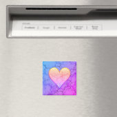 Aimant Coeur marbré arc-en-ciel (In Situ (Lave-vaisselle))