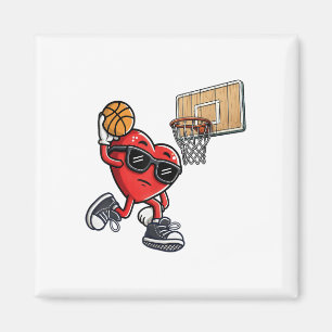 Aimant Coeur mignon Jouer Basket Valentines Jour Baske