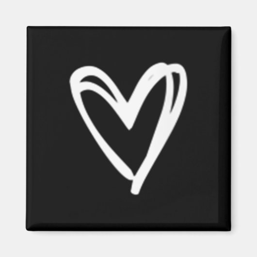 Aimant Coeur minimaliste féminin (Devant)