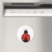 Aimant Coeur noir et rouge Ladybug (In Situ (Lave-vaisselle))