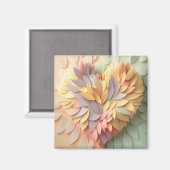 Aimant Coeur Pastel 3D (Recto/Verso)