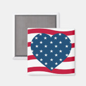 Aimant coeur patriotique (Recto/Verso)