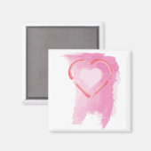 Aimant Coeur peint (Recto/Verso)