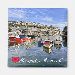 Aimant Coeur personnalisé Mevagissey Poisson Atterrissage