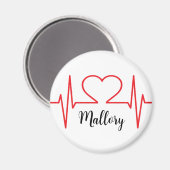 Aimant Coeur personnalisé Simple Médicale (Recto/Verso)