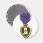 Aimant Coeur pourpre (Recto/Verso)