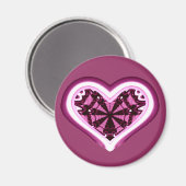 Aimant Coeur psychédélique (Recto/Verso)