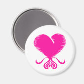 Aimant Coeur rose (Recto/Verso)