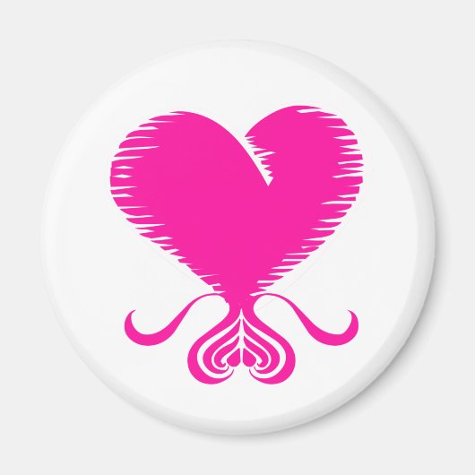 Aimant Coeur rose (Devant)