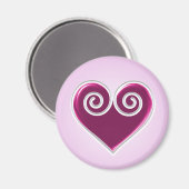 Aimant Coeur rose (Recto/Verso)