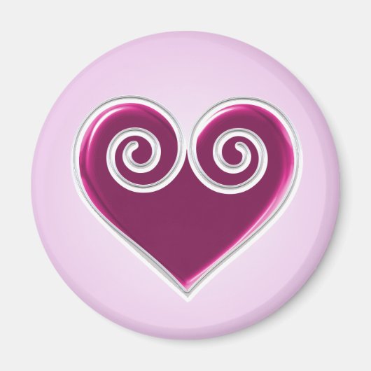 Aimant Coeur rose (Devant)