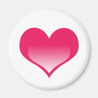 Aimant Coeur rose brillant