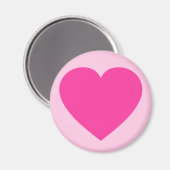 Aimant Coeur rose clair (Recto/Verso)