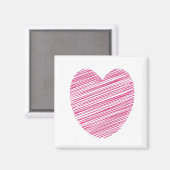 Aimant Coeur rose de griffes (Recto/Verso)