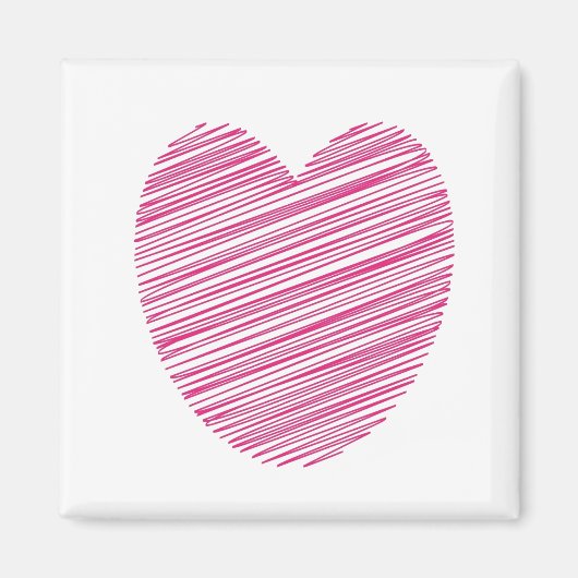 Aimant Coeur rose de griffes (Devant)