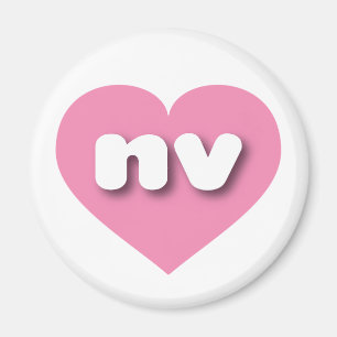 Aimant Coeur rose du Nevada - J'aime nv