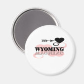 Aimant Coeur rose Wyoming (Recto/Verso)