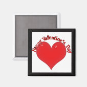 Aimant Coeur rouge brillant Valentine (Recto/Verso)