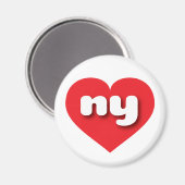 Aimant Coeur rouge de New York - J'aime (Recto/Verso)