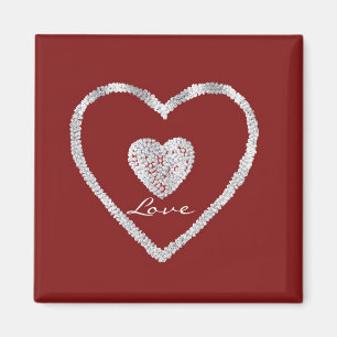Aimant Coeur rouge III d'amour