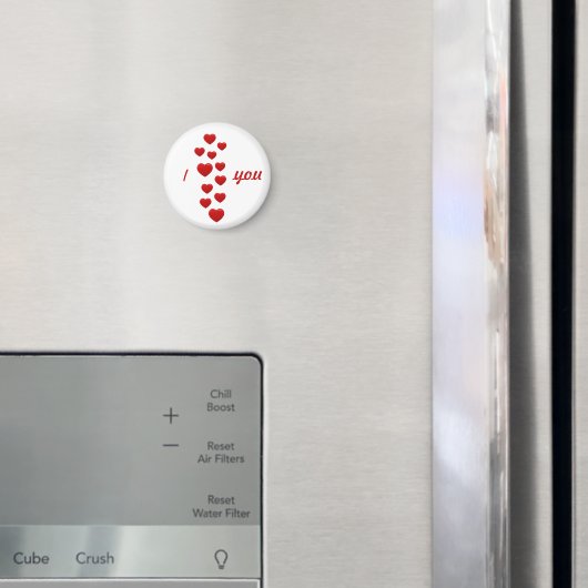 Aimant coeur rouge valentin Je t'aime (In situ (réfrigérateur))