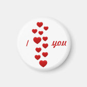 Aimant coeur rouge valentin Je t'aime (Devant)