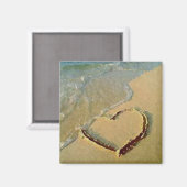 Aimant Coeur salé dans l'aimant de sable (Recto/Verso)