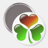Aimant Coeur shamrock (Recto/Verso)