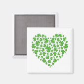 Aimant Coeur Shamrock vert (Recto/Verso)