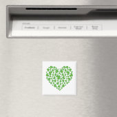 Aimant Coeur Shamrock vert (In Situ (Lave-vaisselle))