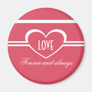 Aimant Coeur simple, rose foncé