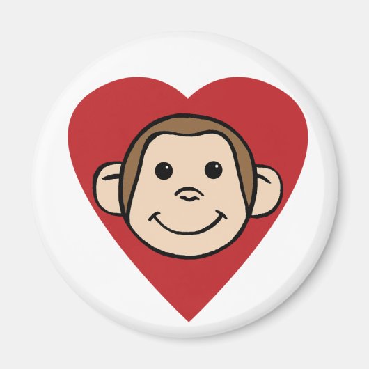 Aimant Coeur singe (Devant)