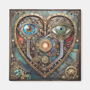 Aimant Coeur Steampunk Fantaisiste Je Te Vois Je T'Aime