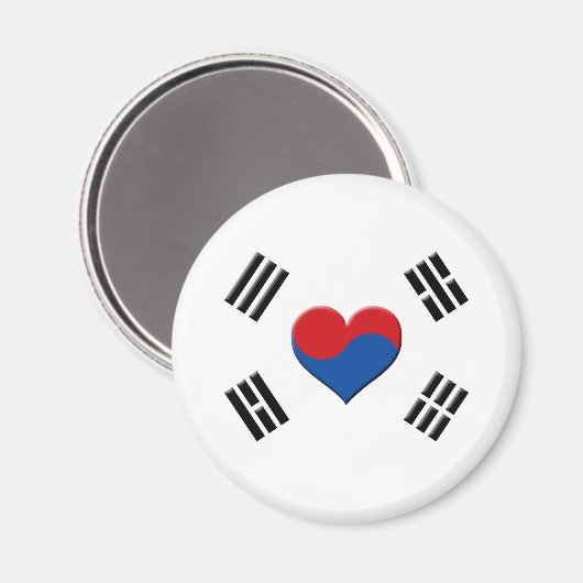 Aimant Coeur sud-coréen (Recto/Verso)